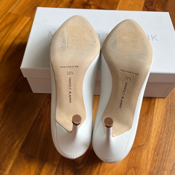 MANOLO BLAHNIK Hangisi Crystal Buckle Pump Leather, NEW - Picture 8 of 14